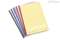 Kokuyo Campus Notebook - Semi B5 - Dotted 6 mm Rule -  Pack of 5 Smoky Pastel Colors - Limited Edition - KOKUYO 3CBTN-L33X5