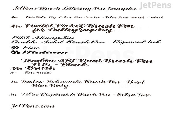 JetPens Brush Lettering Pen Sampler