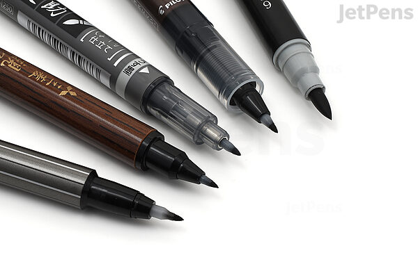 Pilot Shunpitsu Pocket Brush Pen - Double-Sided - Pigment Ink - Fine / Medium - Black