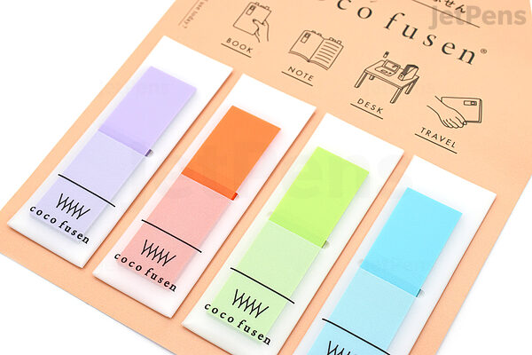 Kanmido Coco Fusen Sticky Notes - Large - Cool Colors