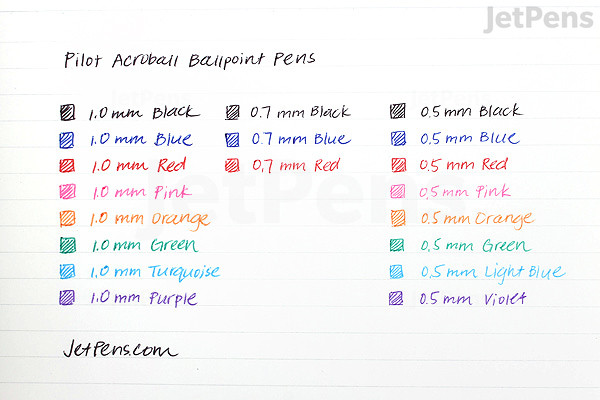 Pilot Acroball Ballpoint Pen - 1.0 mm - Black - PILOT BAB-15M-BB Pilot Acroball Ballpoint Pen - 1.0 mm - Black - PILOT BAB-15M-BB