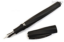 Visconti Divina Fountain Pen - Black Matte - 14k Stub Nib - VISCONTI KP18-09-FP-S