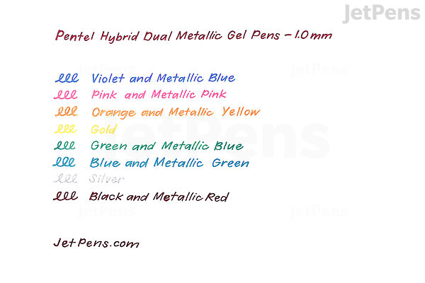 Pentel Sparkle Pop Metallic Gel Pen Black-Red