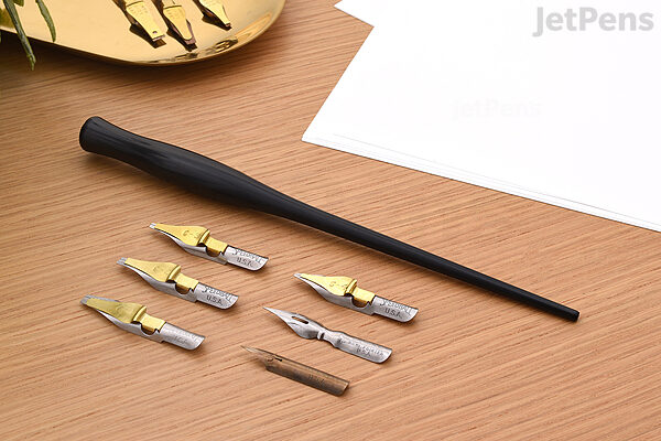Speedball Calligraphy Pen Set, 6 Dip Pen Nibs & Holder