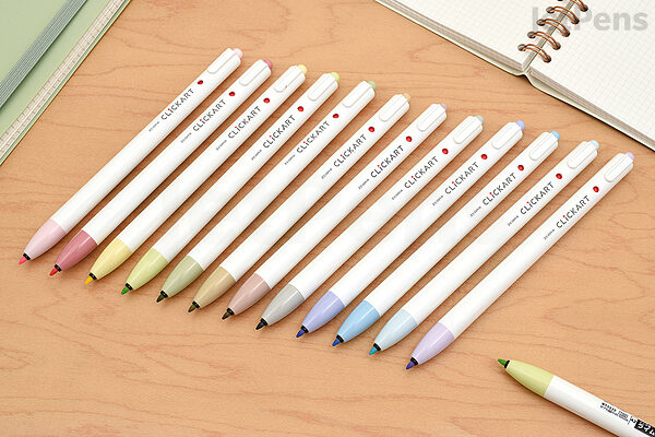 Zebra Click Art NEW 12 Color Pale Set – Tokyo Pen Shop