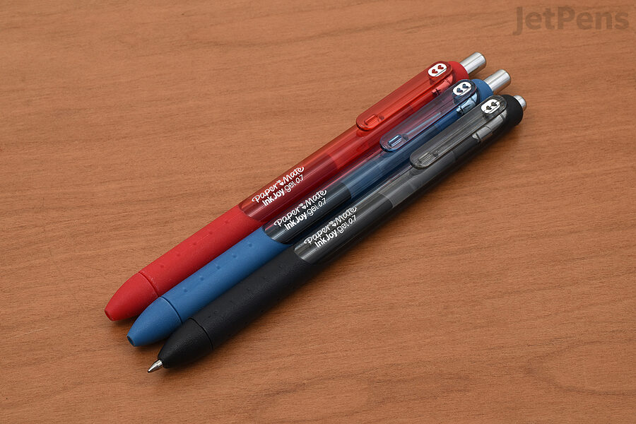 The Paper Mate InkJoy comes in many vibrant colors, so teachers don’t have to stick with standard red shades for grading.