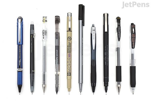  JetPens Black Ballpoint Pen Sampler