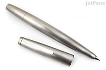LAMY 2000 Fountain Pen - Stainless Steel Silver - 14k Double Broad Nib - LAMY L02MBB