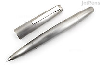 LAMY 2000 Fountain Pen - Stainless Steel Silver - Oblique Broad Nib - LAMY L02MOB