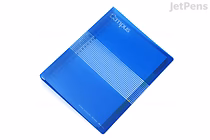 Blue KOKUYO Campus Slide Binder in B5 size with 26 rings, designed for organizing papers.