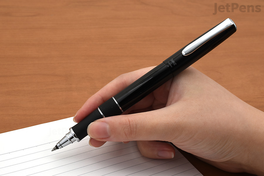 The ergonomic Tombow Zoom 505 Rollerball Pen is stylish and comfortable to use for long writing sessions.