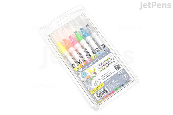 Kuretake TCSD-6100/6VB Zig Clean Color Dot Marker, Mild Smoky Colors, Set  of 6