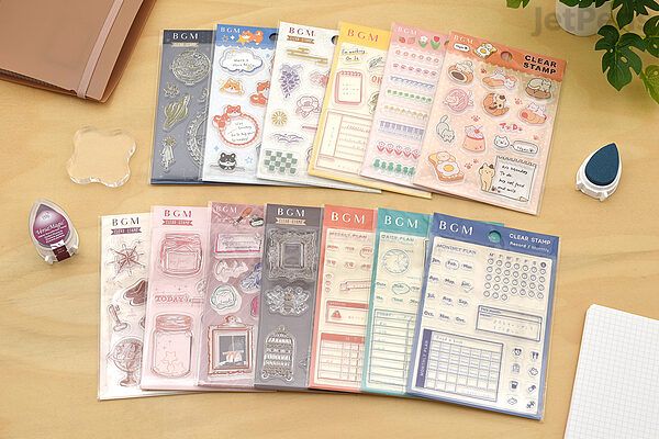 mini diary stamps clear weather planner stamps planner journal