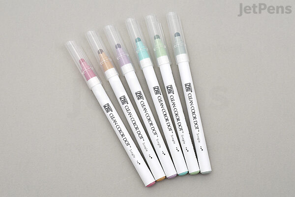 ZIG Clean Color Dot Metallic 6 Colour Set - j-okini - Products