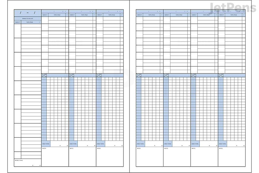 Kokuyo Campus Weekly Study Planner Notebook Format