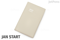 Kokuyo Jibun Techo Biz Diary - Mini B6 Slim - Light Beige - 2023 Jan Start - KOKUYO JBM1LS-23