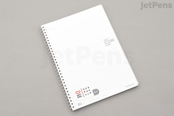Black Leaf Spiral Notebook 80 Pages and White Neon Gel Pen Black