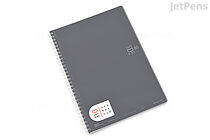 Kokuyo Soft Ring Notebook - Semi B5 - Dotted 6 mm Rule - Dark Gray - KOKUYO SU-SV308BT-DM