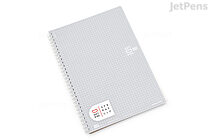 Kokuyo Soft Ring Notebook - Semi B5 - Graph - Silver - KOKUYO SU-SV308S5-C