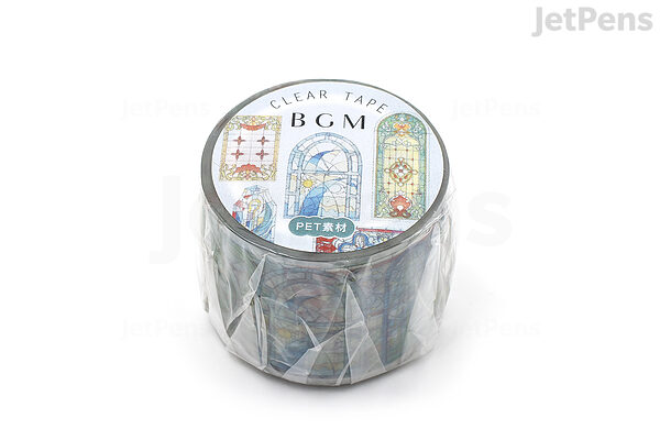 1 or 2 Pc Set 30mm BGM Clear PET Tape Stained Glass Window Morning Garden 