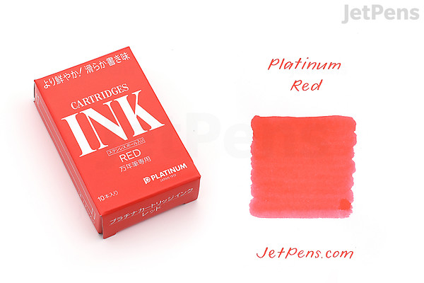 Platinum Red Ink - 10 Cartridges | JetPens