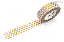 mt Patterns Washi Tape - Dot Gold 2 - 15 mm x 7 m - MT MT01D365R