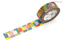 mt Patterns Washi Tape - Mosaic Bright - 15 mm x 7 m - MT MT01D176R 