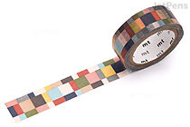 mt Patterns Washi Tape - Mosaic Greyish - 15 mm x 7 m - MT MT01D177R 