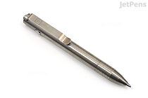BIGiDESIGN Mini Dual Side Click Pen - Titanium Raw - BIGIDESIGN DUAL CLICK MINI MACHINED RAW TI
