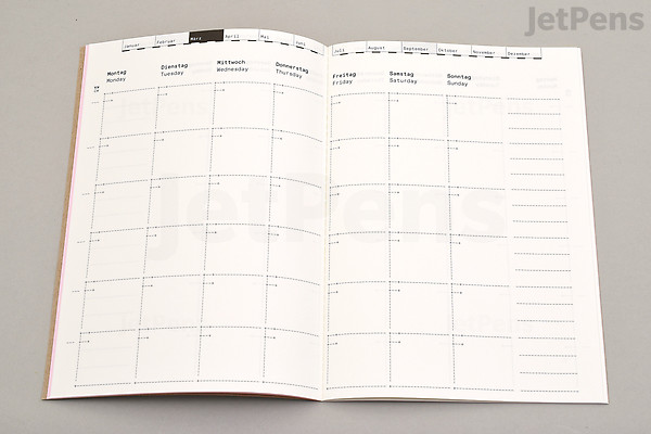 Roterfaden Monthly Calendar Booklet - A5 - Undated | JetPens