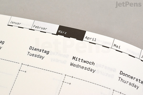 Roterfaden Monthly Calendar Booklet - A5 - Undated | JetPens