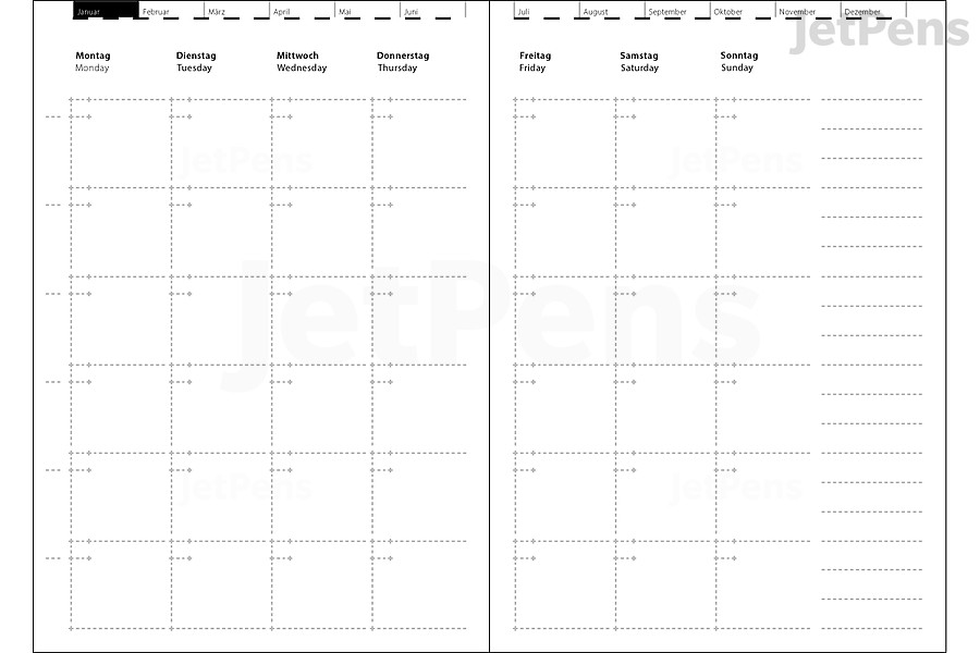 Roterfaden Monthly Calendar Booklet Format