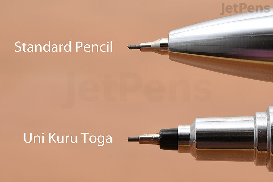 Uni Kuru Toga Mechanical Pencils rotate their leads to ensure they wear down evenly.