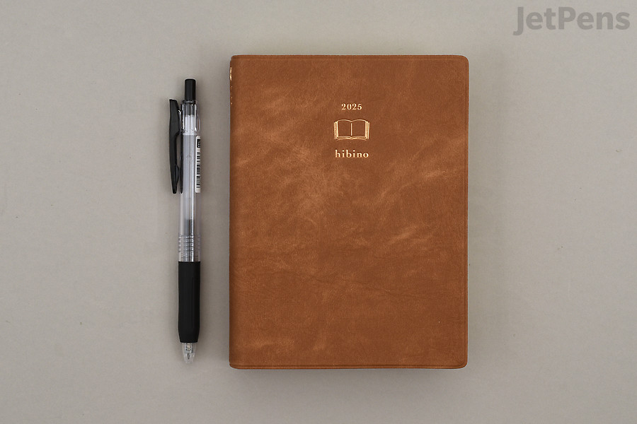 Midori Diary Hibino size. 2025 version shown. Planner cover design may differ slightly year to year.