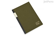 Kleid x Nakamura Flat Notebook - A5 - 2 mm Graph - Olive Drab - Cream Paper - KLEID 8401