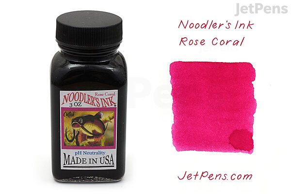 Noodlers Ink Rose Coral 3oz Ink Bottle Refill - Pen Boutique Ltd