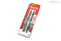 Sharpie S-Gel Metal Gel Pen - 0.7 mm - Matte Black Body - Black Ink - Pack of 2 - SHARPIE 2153660