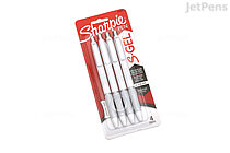 Sharpie S-Gel Gel Pen - 0.7 mm - Pearl White Body - Black Ink - Pack of 4 - SHARPIE 2126207