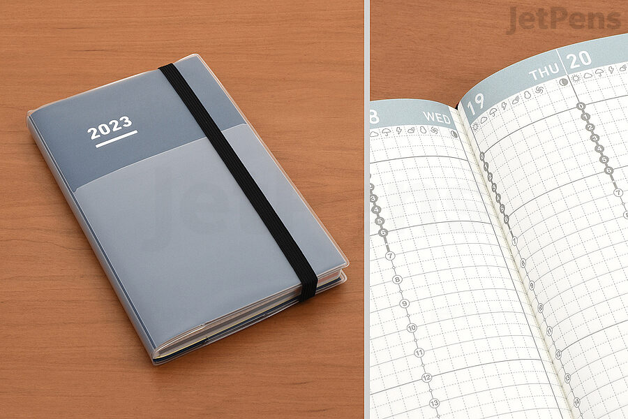 A5 Slim Transparent PVC Loose Leaf Notebook Cover Planner Agenda Organizer  Diary Portable 6 Ring 20 Ring Binder 2022 New