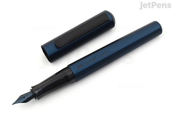 Faber-Castell Hexo Blue Fountain Pen, Ballpoint Pen & Ink Bottle Bundle