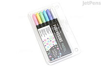 Tombow Fudenosuke Brush Pen - Soft - 6 Pastel Color Set - TOMBOW 56448