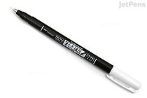 Tombow Fudenosuke Brush Pen - Soft - White - TOMBOW 56442