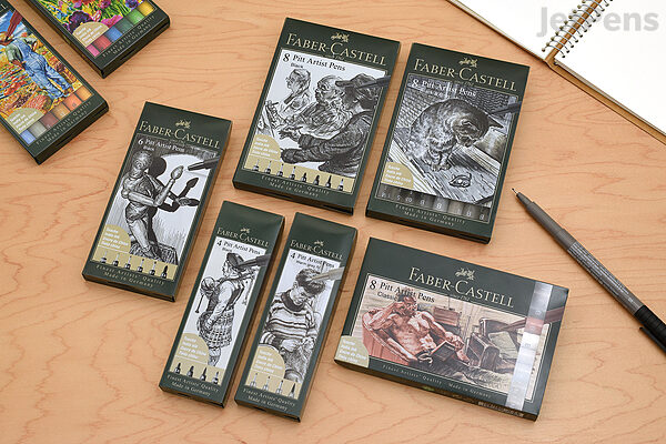 Faber-Castell Pitt Artist Pen Black & Grey 8 Set