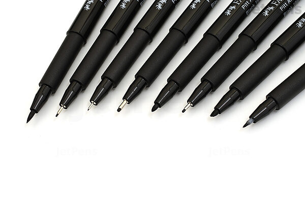 Faber-Castell Pitt Artist Pen Wallet Sets Black Set of 4