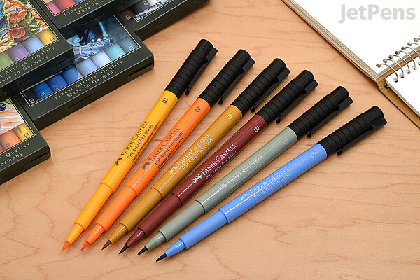 Faber-Castell Pitt Artist Brush Pen Set of 6 - Pastel