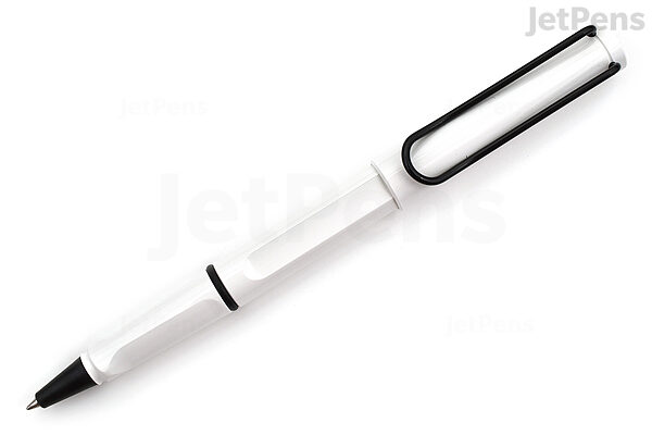 LAMY Safari Rollerball Pen - Medium Point - White with Black Clip - Limited Edition - LAMY L319WEBK