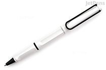 LAMY Safari Rollerball Pen - Medium Point - White with Black Clip - Limited Edition - LAMY L319WEBK
