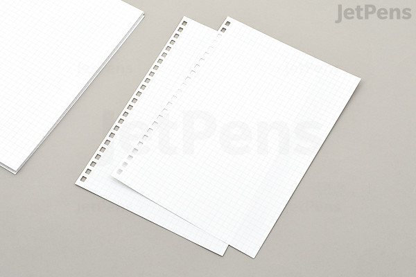 Lihit Lab Twist Ring Notebook Loose Leaf Paper - A5 - Light Blue Graph ...