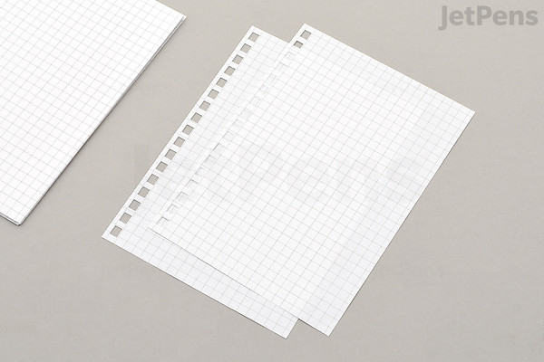 Lihit Lab Twist Ring Notebook Loose Leaf Paper - A6 - Graph - 30 Sheets ...
