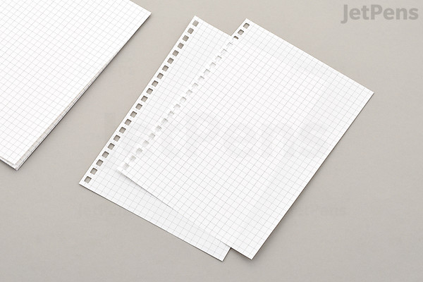Lihit Lab Twist Ring Notebook Loose Leaf Paper - B6 - Graph - 30 Sheets ...